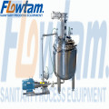 stainless steel emulsifying mixing tank with a liquid transfer pump